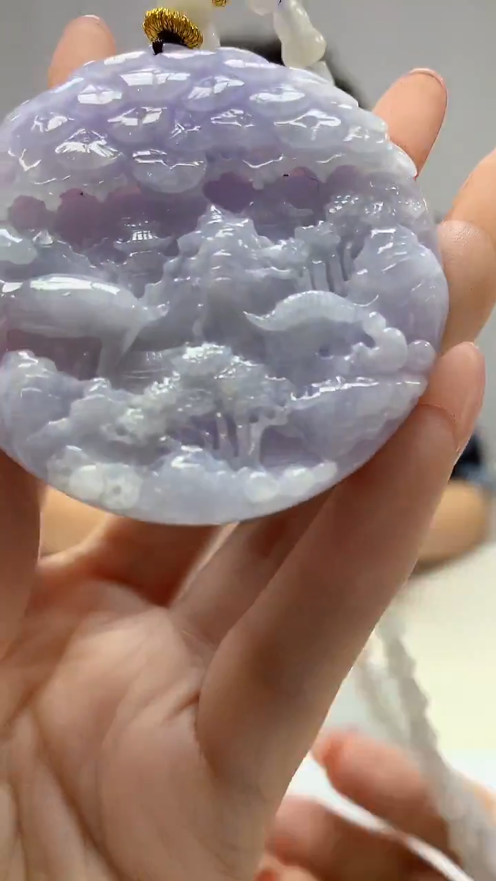 【闪购商品】定制翡翠未镶嵌4688DD-毛货挂件赠珠链198