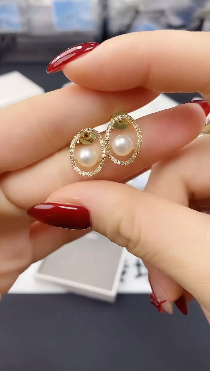 未镶嵌耳饰淡水珍珠ED1045