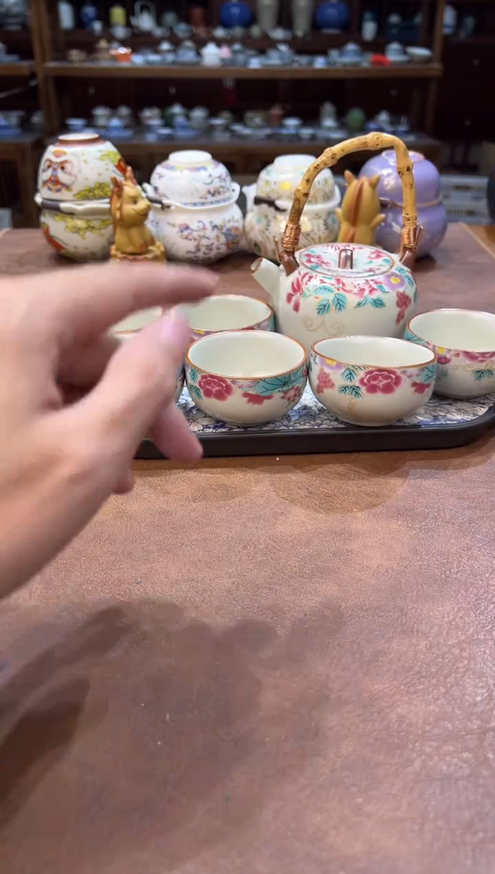 真的很便宜超好看会开片的旅行茶具