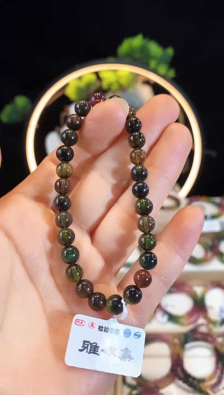 手串未镶嵌碧玺G2335素圈颜色微差