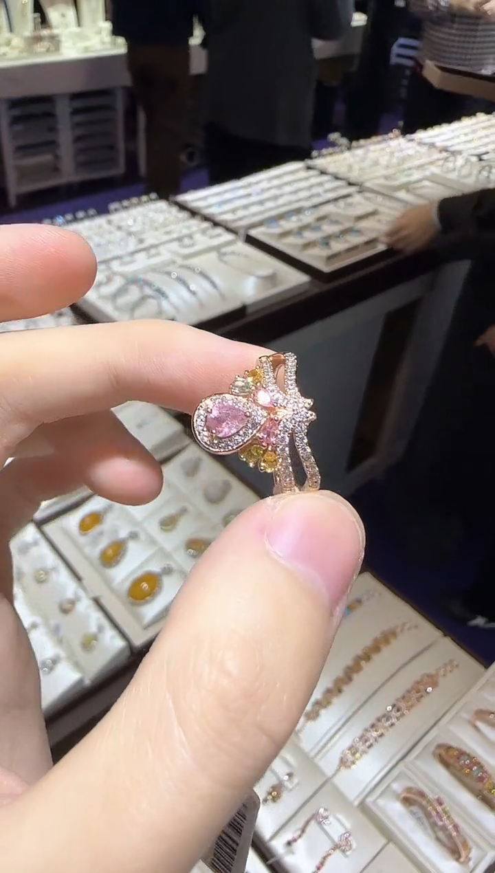 【闪购商品】碧玺戒指银S925镶嵌设计款