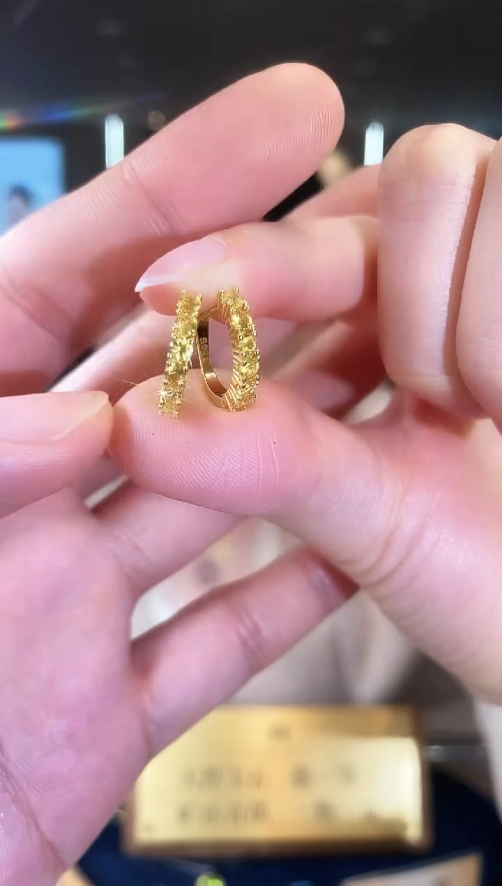 【闪购商品】蓝宝石耳饰银S925镶嵌09