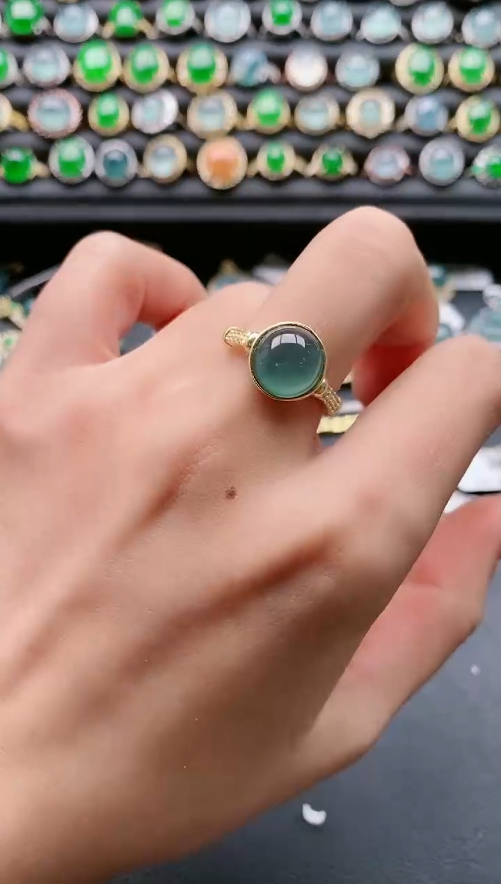 【闪购商品】翡翠戒指银S925镶嵌1111
