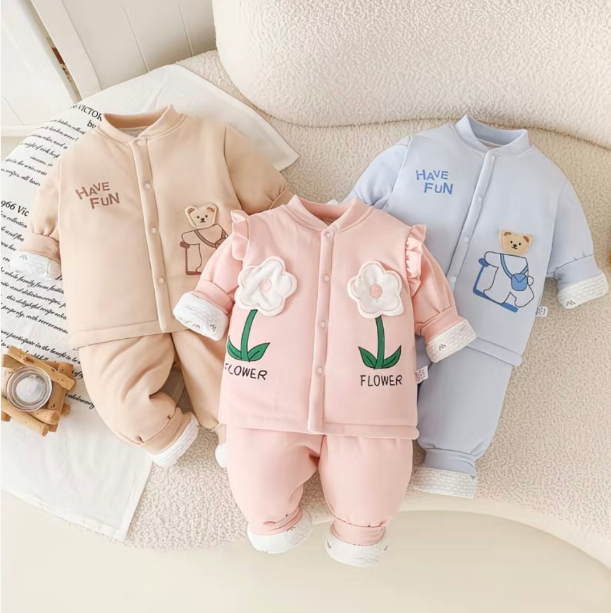 【新品上架】冬季加厚婴幼儿外穿两件套棉衣服新生儿婴儿宝宝