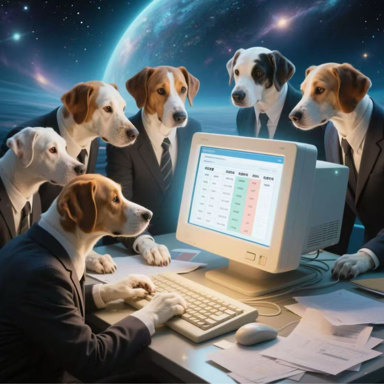 八斗教狗狗PS表格制作