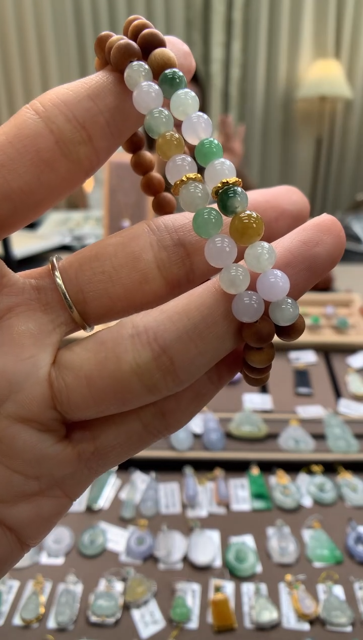 翡翠未镶嵌颈饰手串-多样性发其一