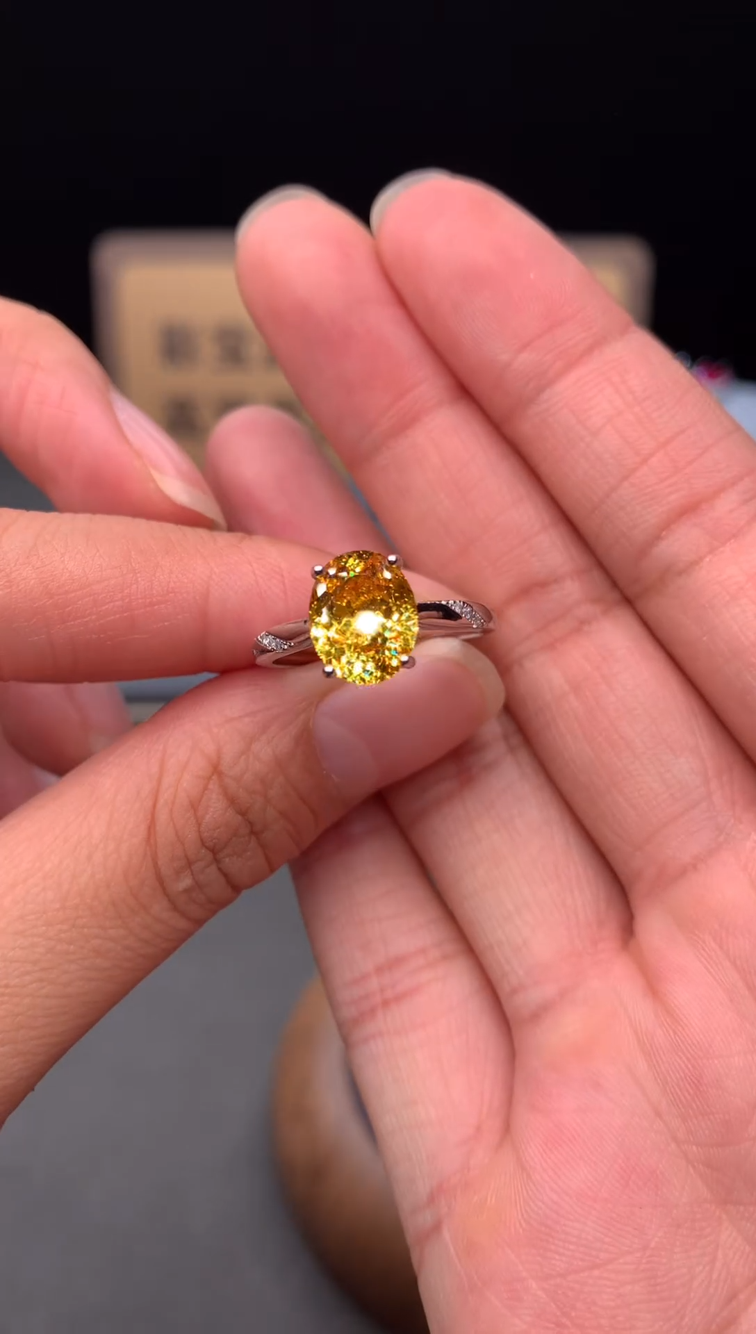 银S925镶嵌戒指碧玺22222