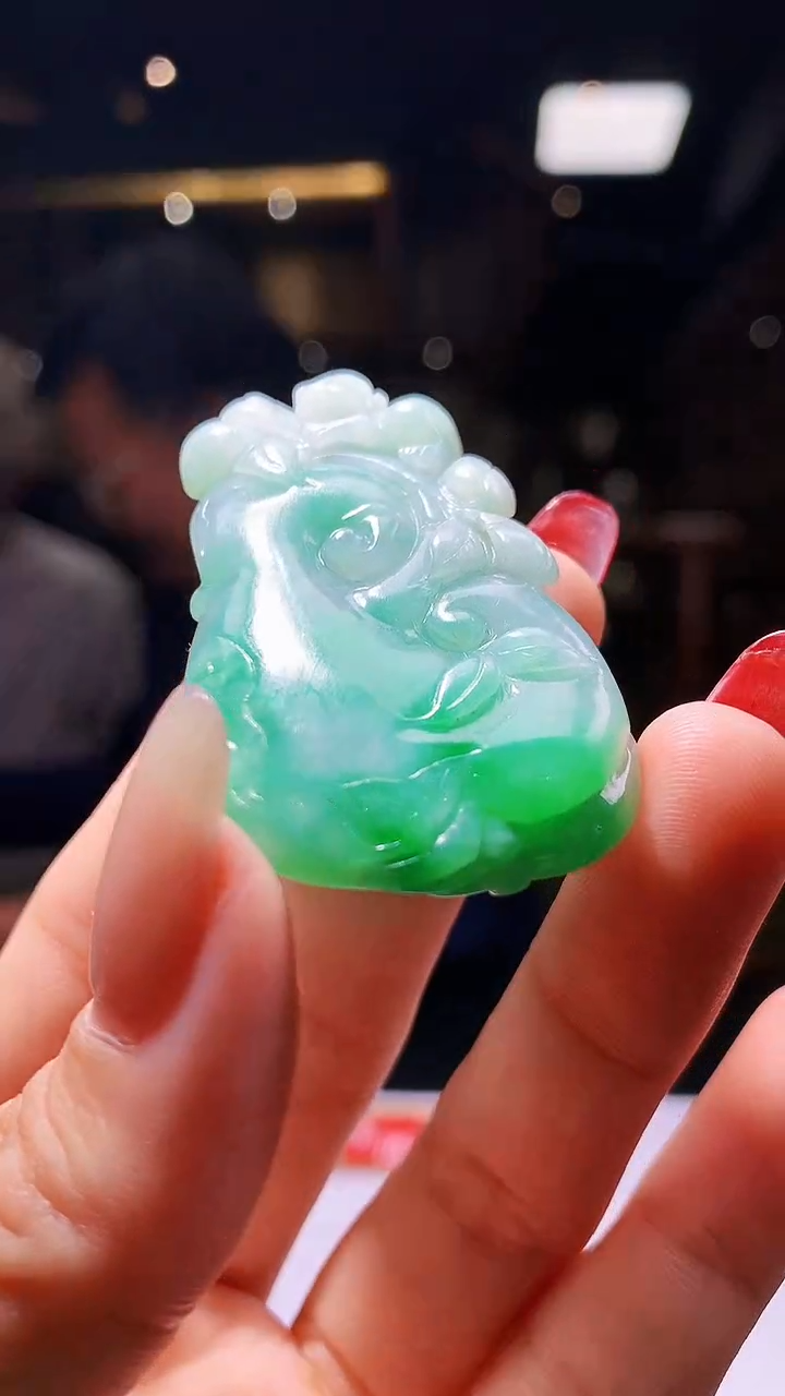 【闪购商品】定制翡翠未镶嵌1004hm-毛货挂件34·