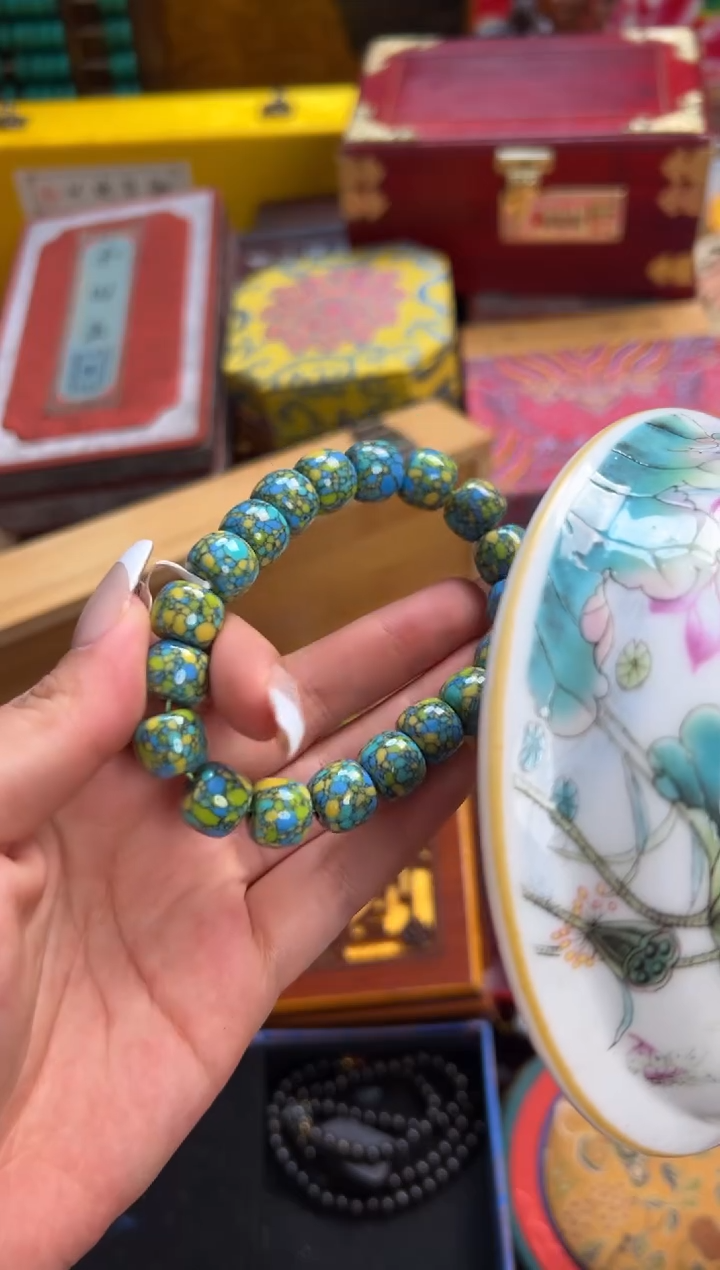 瓷片--------瓷---------三彩手串