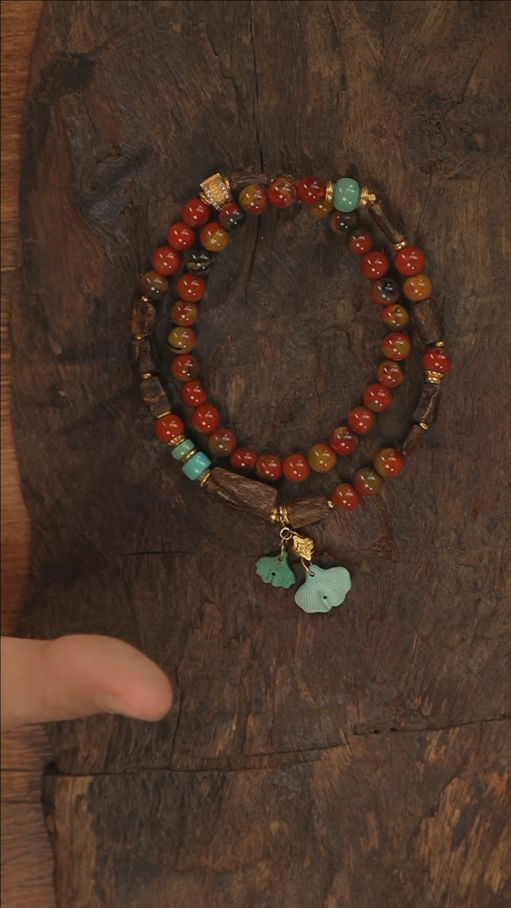 【闪购商品】南红玛瑙手串18K金镶嵌A3061-定制