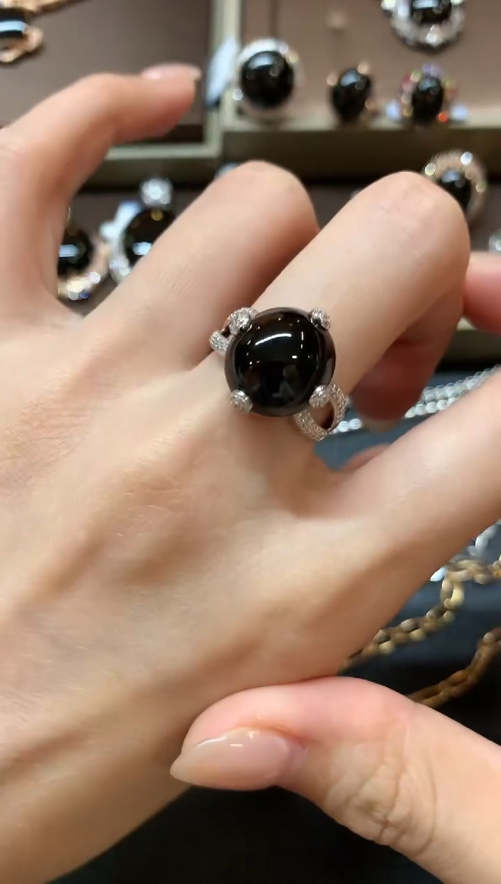 【闪购商品】翡翠戒指18K金镶嵌a120不退换