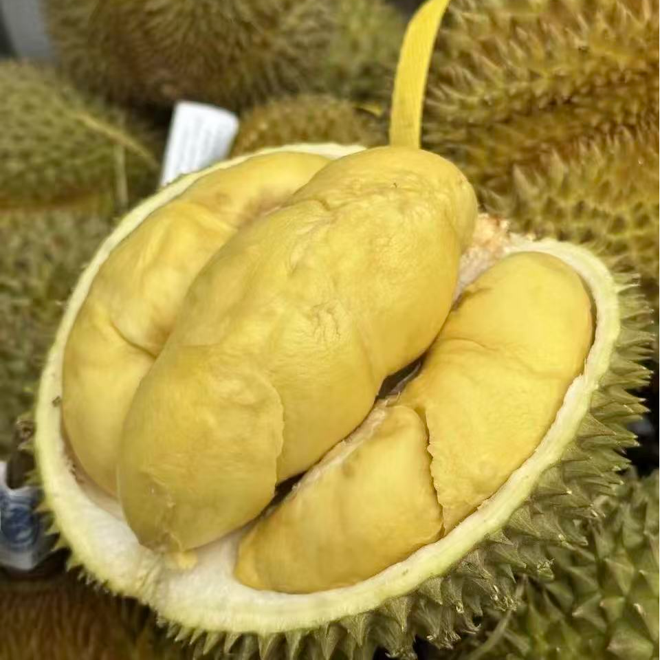 泰国金枕榴莲树熟新鲜软糯香甜鲜果水果带壳巴掌整果