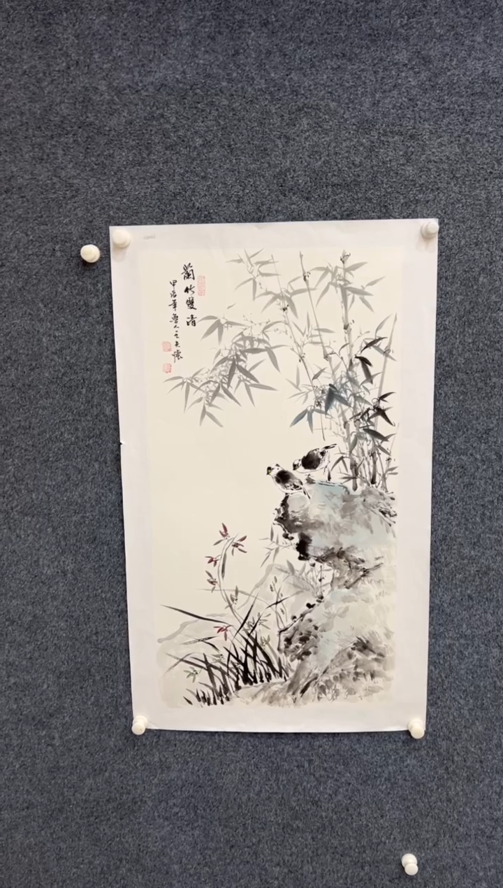 【闪购商品】国画2.9-王夫怀-三尺花鸟-052