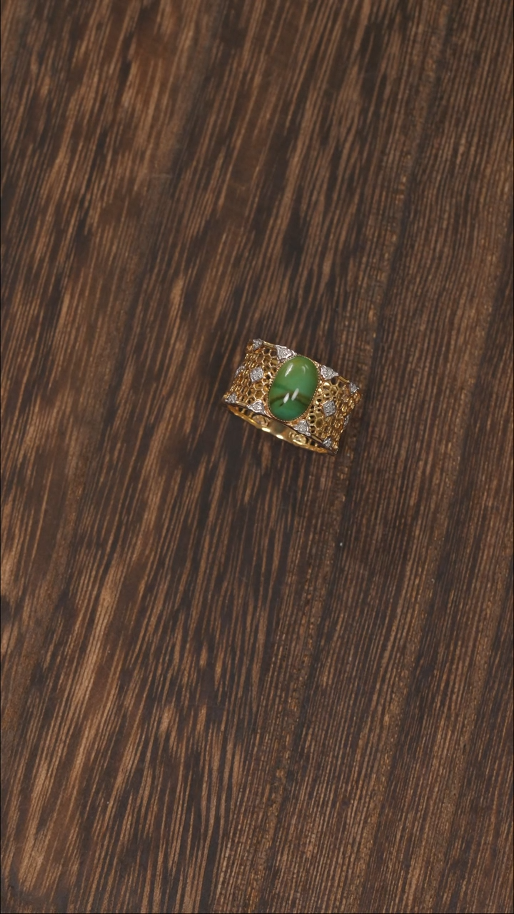 【闪购商品】绿松石戒指18K金镶嵌1