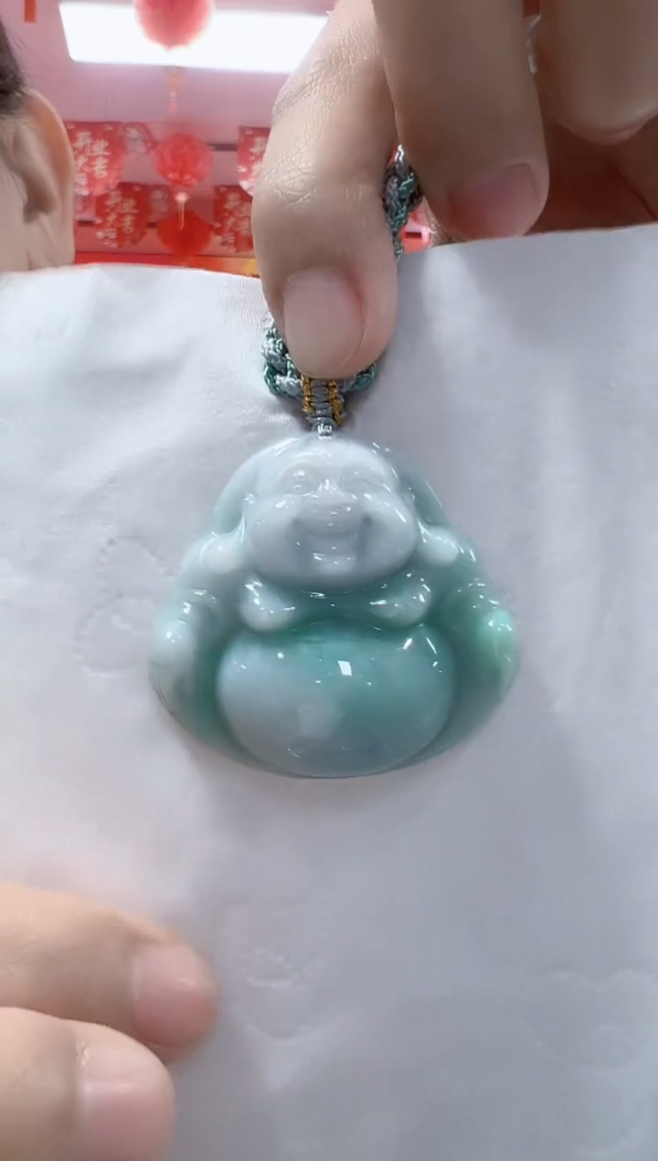 颈饰未镶嵌翡翠孤品佛宽41高38厚12