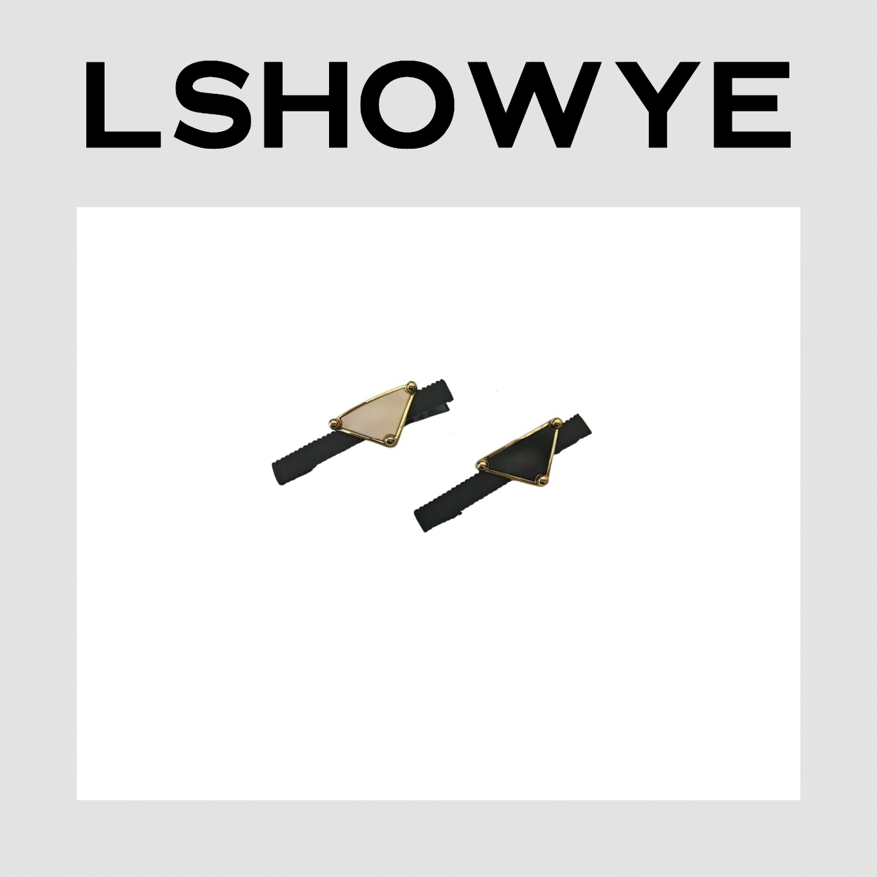LSHOWYE｜倒三角两色一字发夹 1260SJ