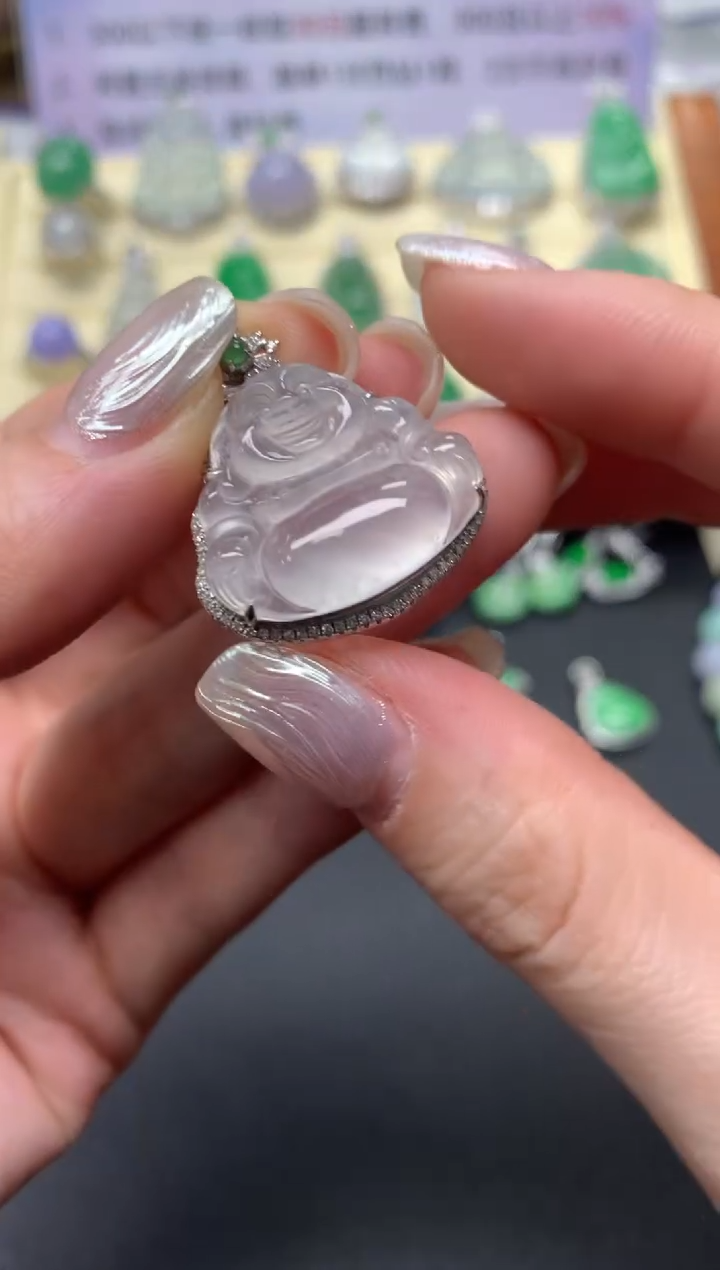 【闪购商品】翡翠吊坠(不含链)18K金镶嵌吊坠|6380+638