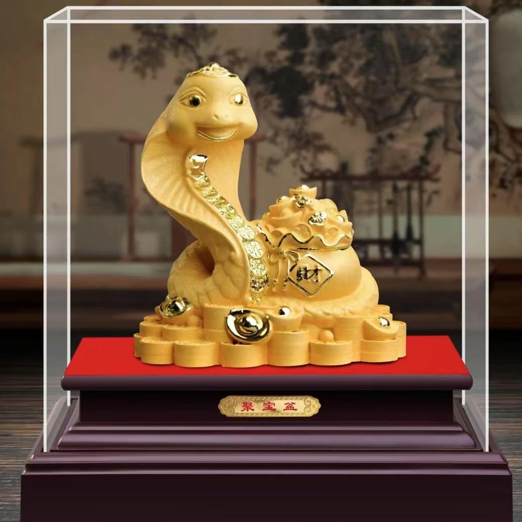 2025蛇年聚宝盆摆件