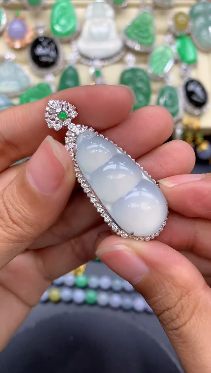 【闪购商品】翡翠颈饰18K金镶嵌409-中国好珍宝