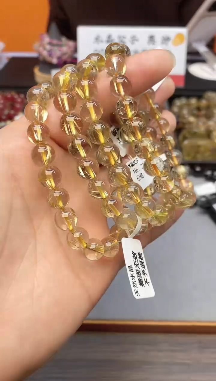【闪购商品】水晶手串未镶嵌21 金发 9mm 多样性发其一