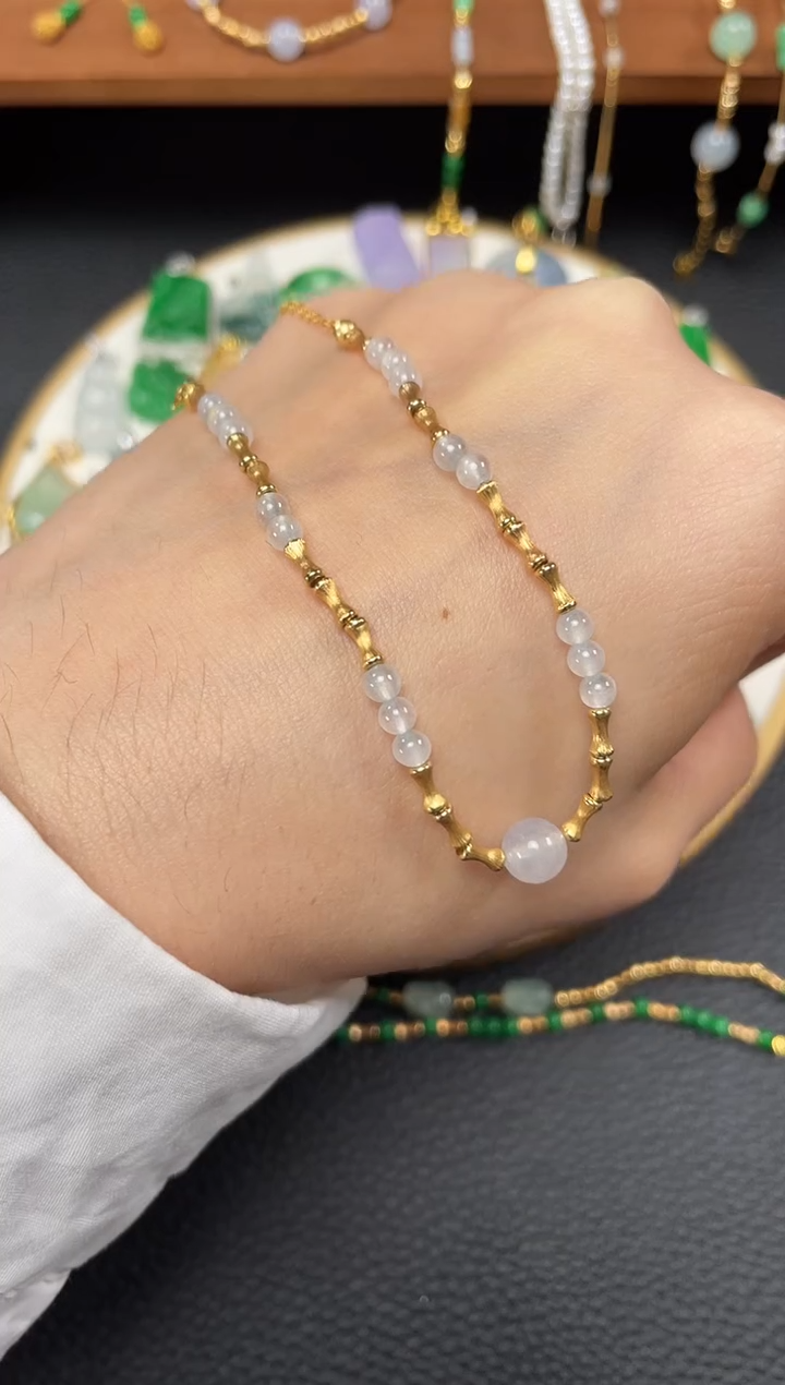 【闪购商品】翡翠吊坠(不含链)18K金镶嵌一个   JK235