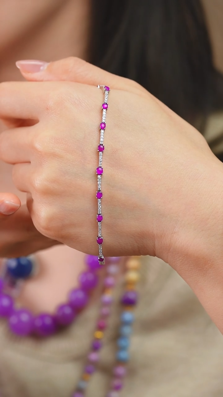 苏纪石（舒俱来）18K金镶嵌手链4