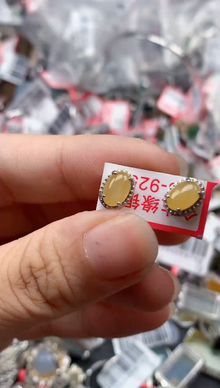 银S925镶嵌戒指翡翠天然A货缅甸翡翠