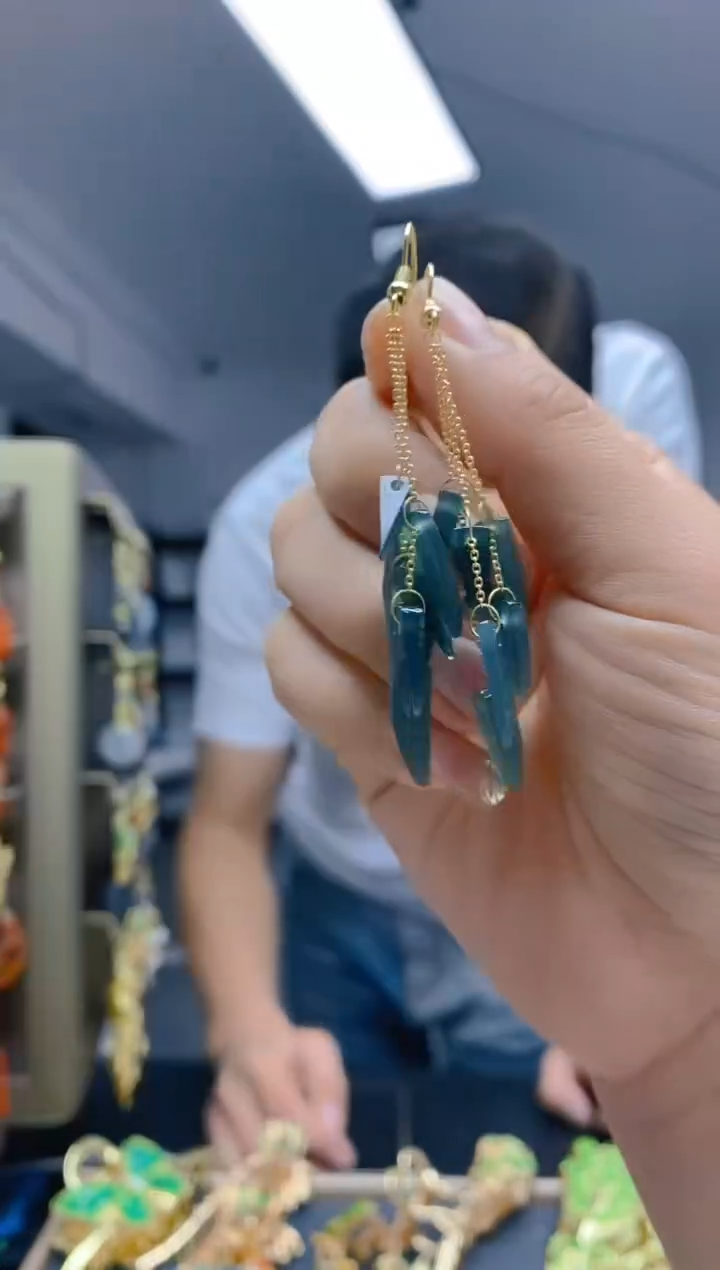 【闪购商品】翡翠耳饰合金278翡翠耳钩
