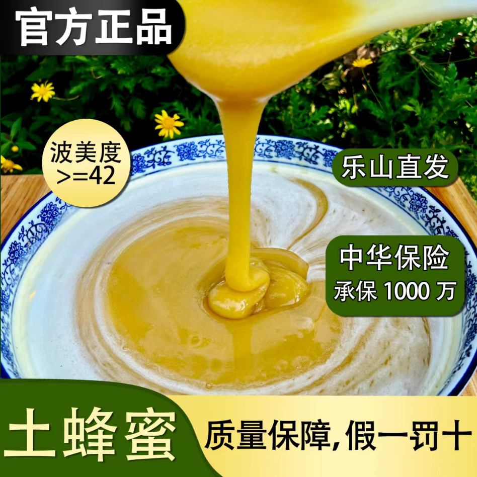 四川乐山结晶土蜂蜜 一年二次取蜜 中草植物蜜源 农家蜂蜜 500g*2