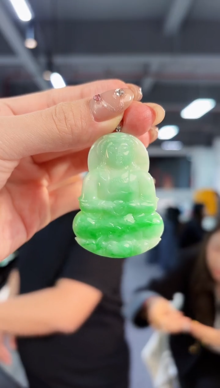 【闪购商品】翡翠颈饰18K金镶嵌缅料A货/支持复检/一件