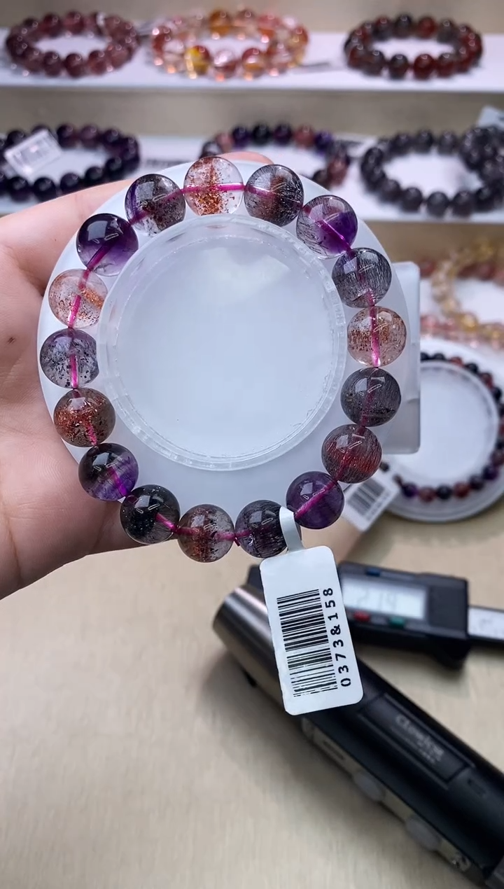 【闪购商品】水晶手链未镶嵌黑加仑超七单圈12m+