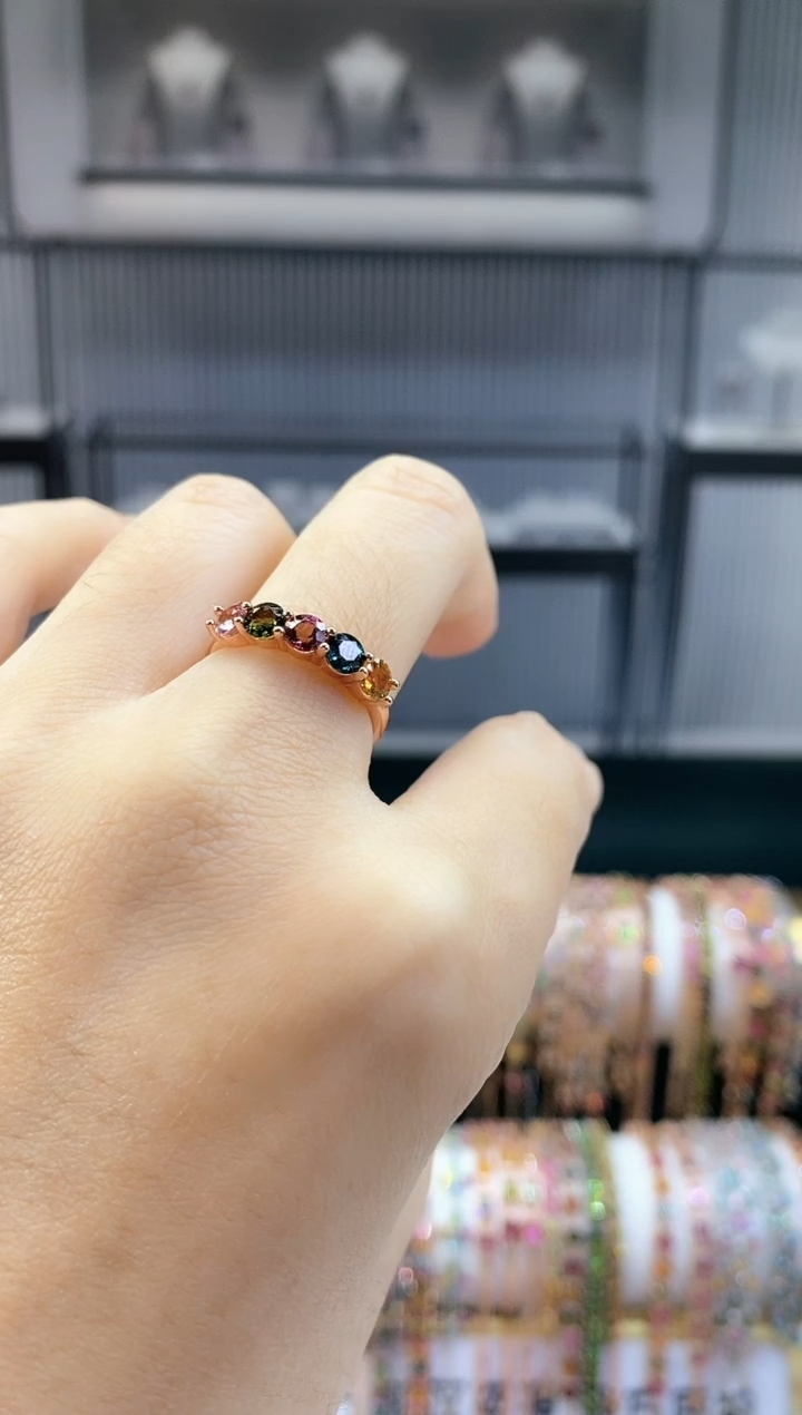 银S925镶嵌戒指碧玺66666666666