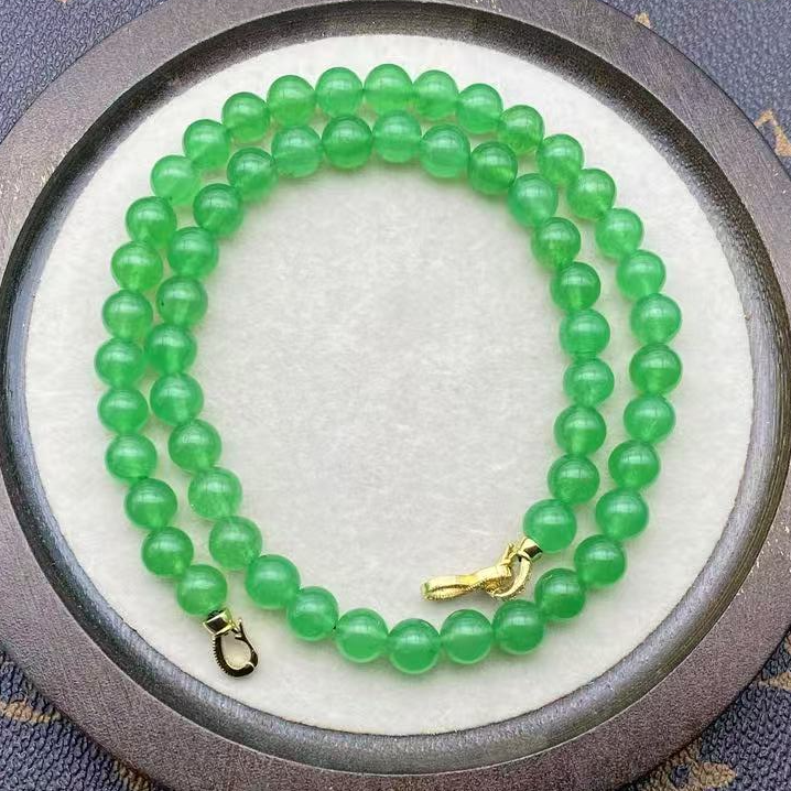 A293 冰绿8MM妈妈链 (多样性发一件)