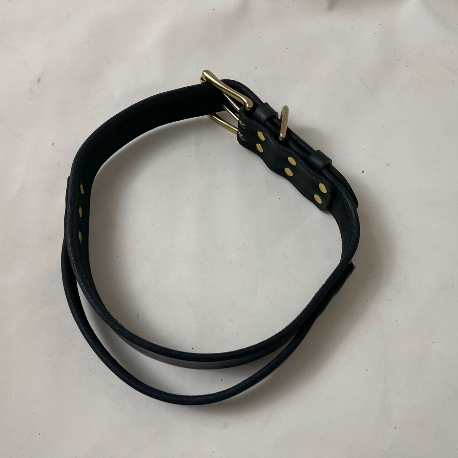 狗狗战术牛皮项圈狗脖圈中大型犬德牧杜宾大狗帅气颈圈防爆控制