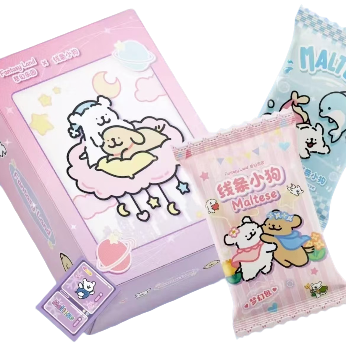 点点【拆盒】梦幻乐园线条小狗 国卡二创收藏卡牌 默认代拆