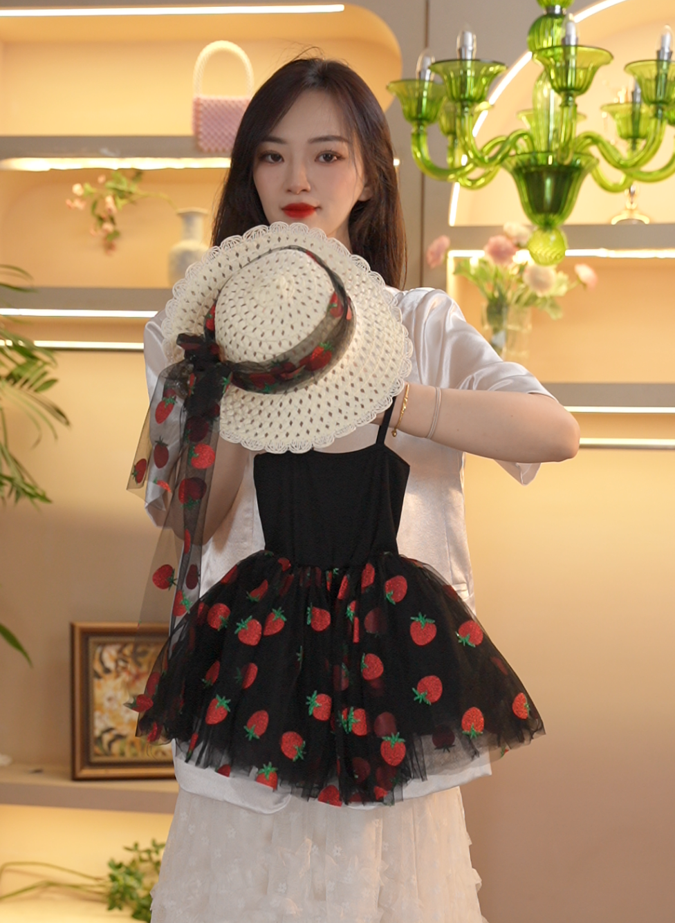 女王-女童透气清凉感连衣裙夏季女宝时尚礼服公主裙GZQ2555