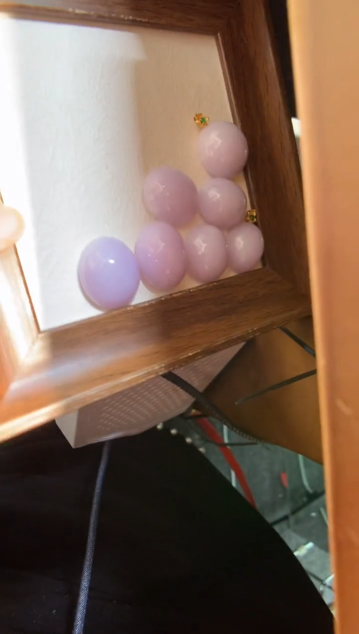 颈饰18K金镶嵌翡翠蛋面带18K金扣 多样性发一件