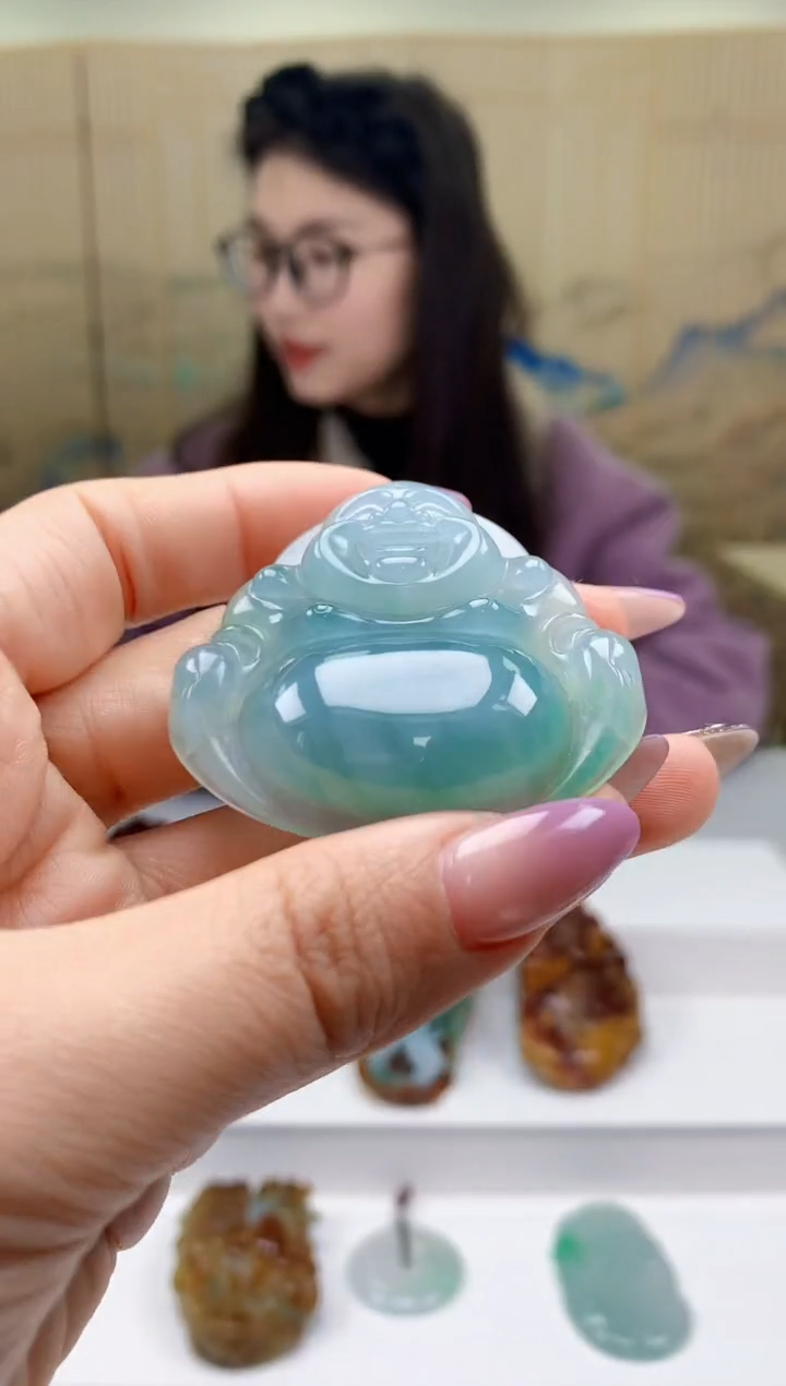 【闪购商品】定制翡翠未镶嵌5156ty-毛货挂件