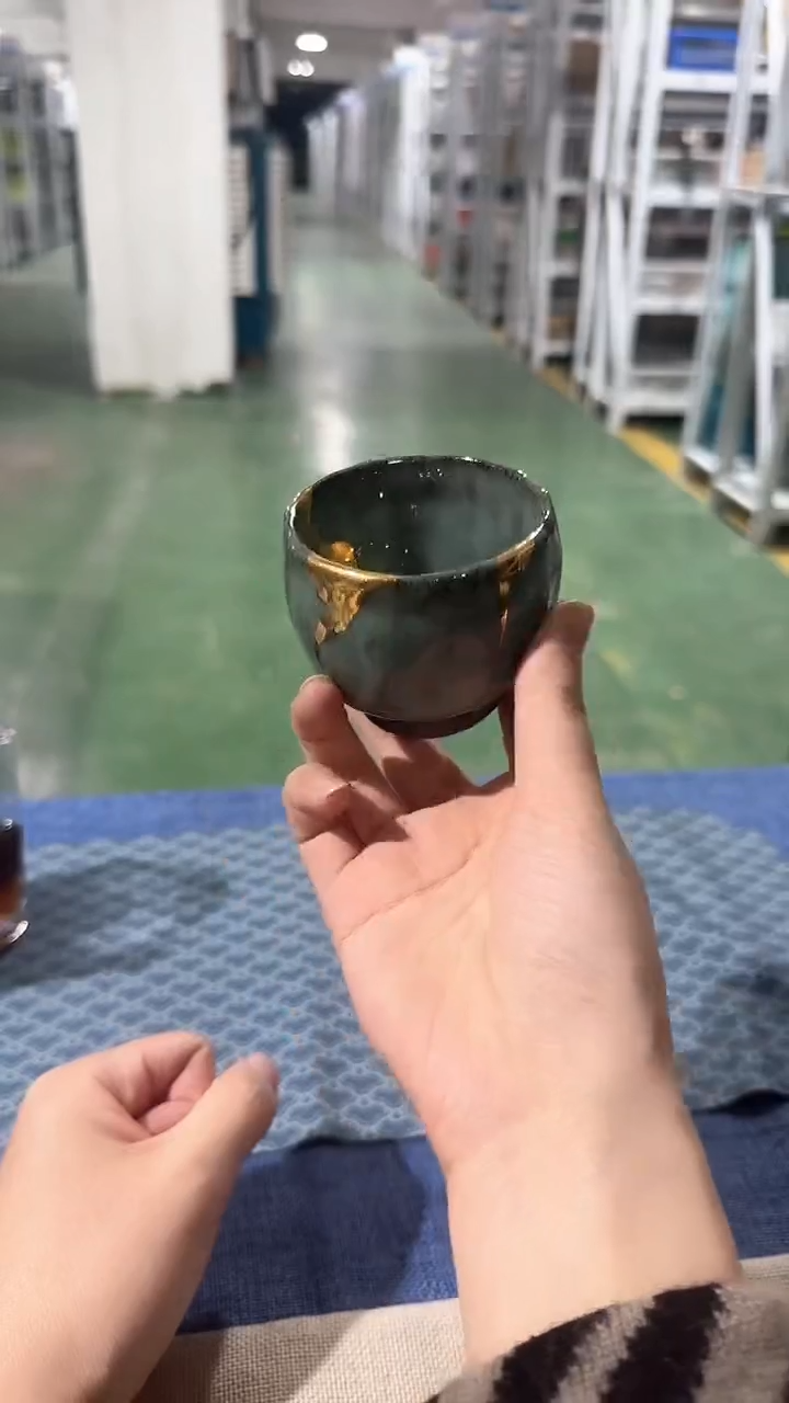 【闪购商品】描金杯子压手杯子