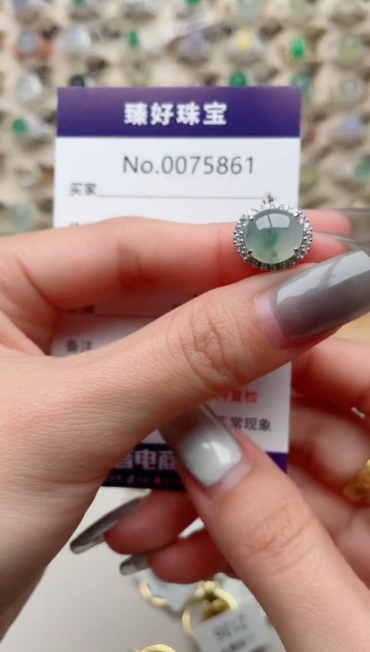 【闪购商品】翡翠戒指银S925镶嵌...........