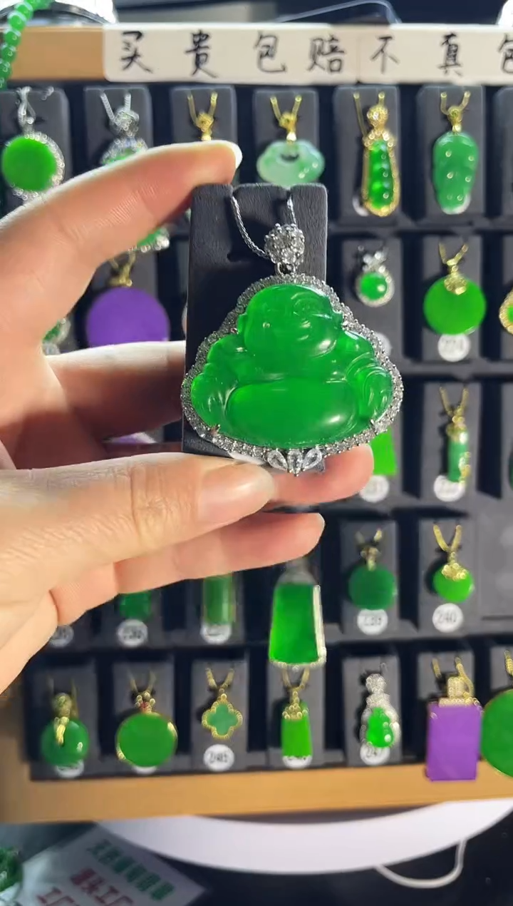 【闪购商品】翡翠耳饰银S925镶嵌老241..