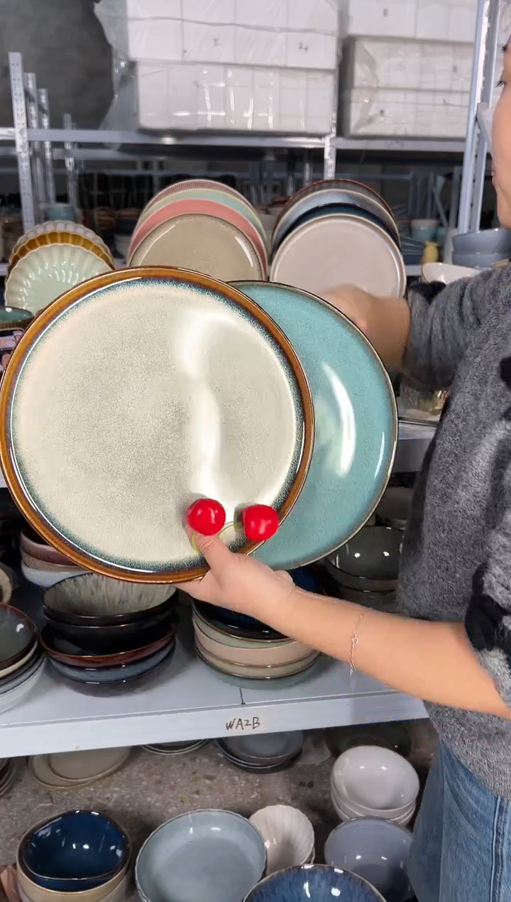 陶瓷外贸尾货瑕疵满20包邮X2大盘