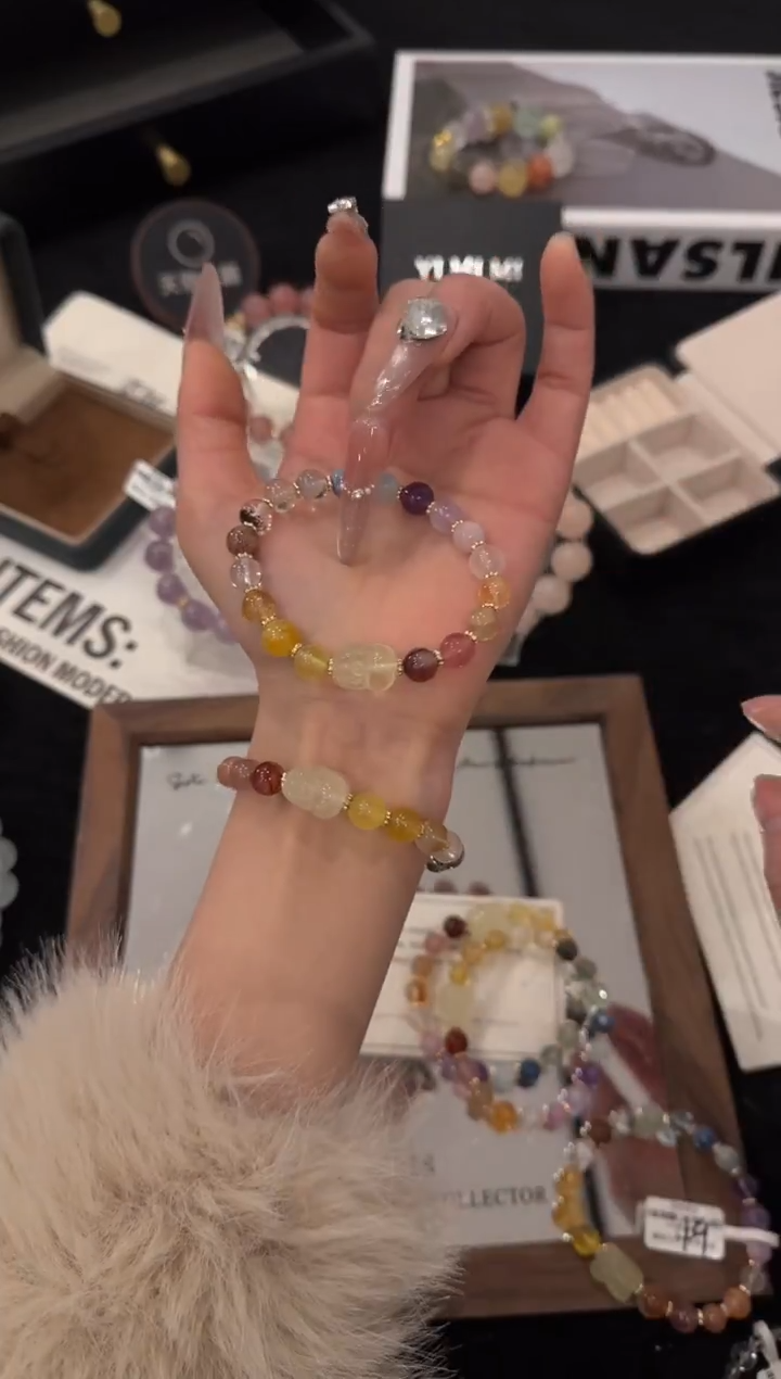 合金手链水晶财富使者多宝x2861