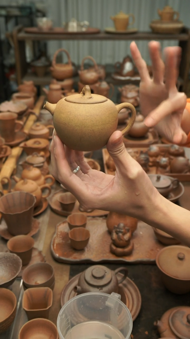 原矿老岩泥精工  山石小苹果壶120ml