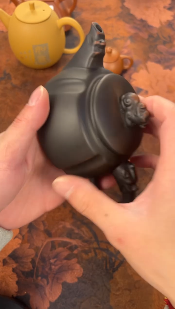 茶杯紫砂-紫陶四方壶