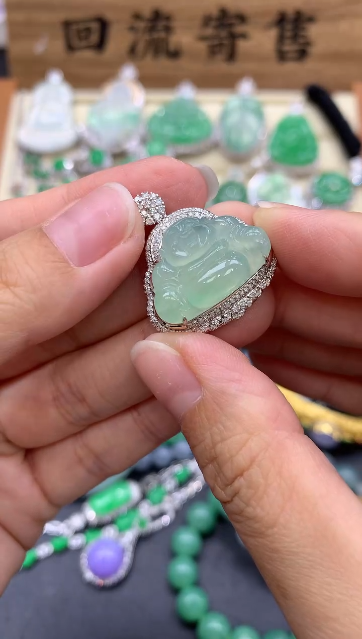 【闪购商品】翡翠颈饰18K金镶嵌387-中国好珍宝