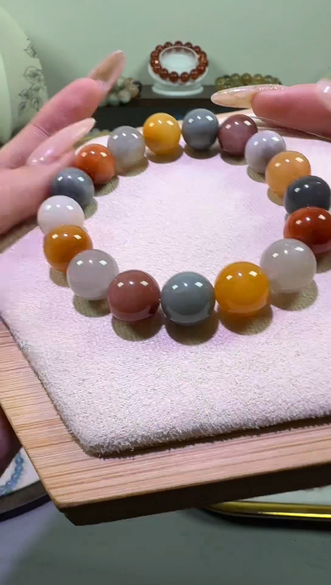 未镶嵌手串发晶彩兔毛