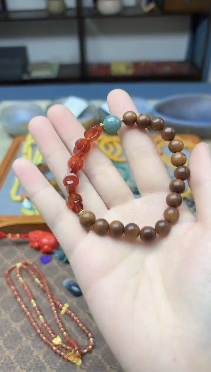 未镶嵌车挂玛瑙/玉髓玛瑙配饰手串ZD