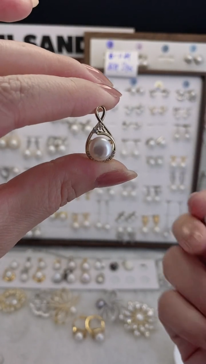 合金耳饰淡水珍珠33