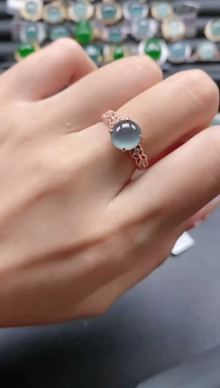 【闪购商品】翡翠戒指银S925镶嵌15511